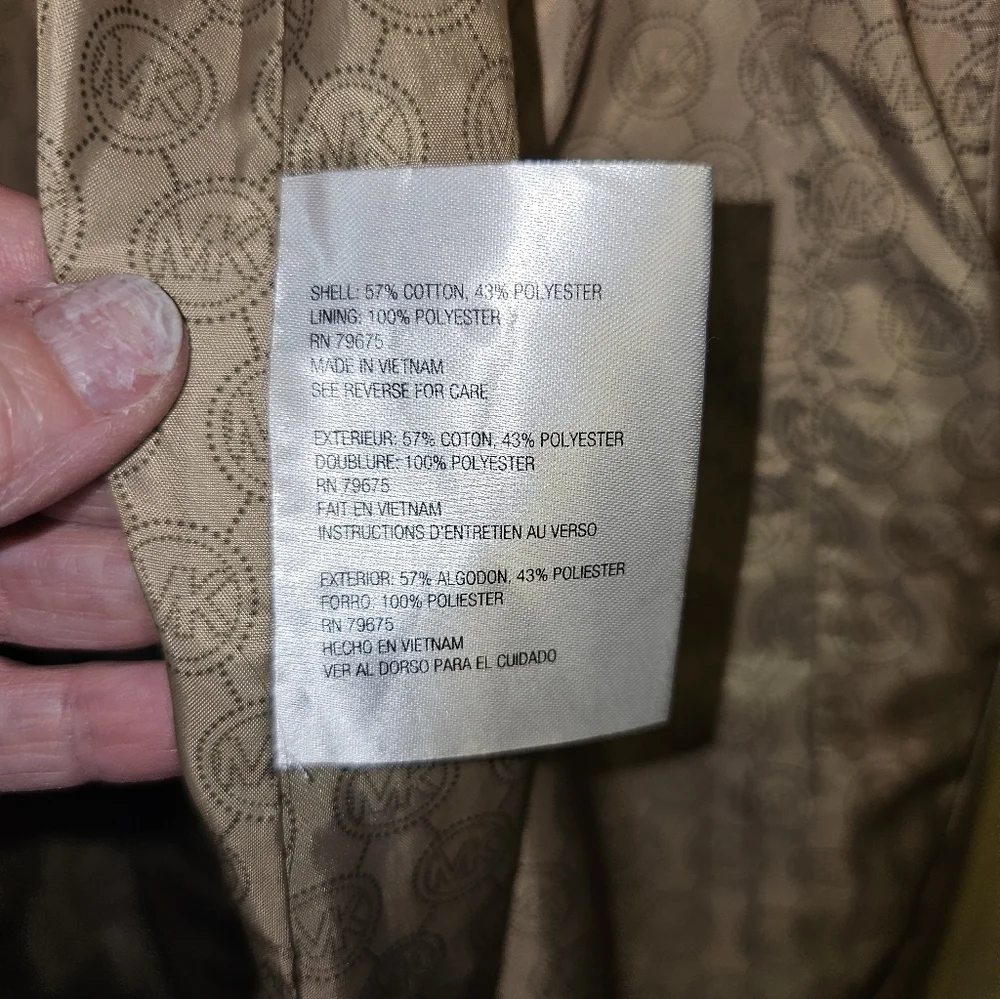 Michael Kors Womens Tan Double-Breasted‎ Trench Coat